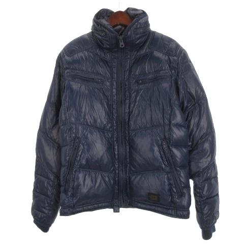 【中古】ディーゼル DIESEL ダウン ジャケット ジップアップ ネイビー L 251128E メンズ DIESEL（ディーゼル） ダウン ジャケット ジップアップ ネイビー L