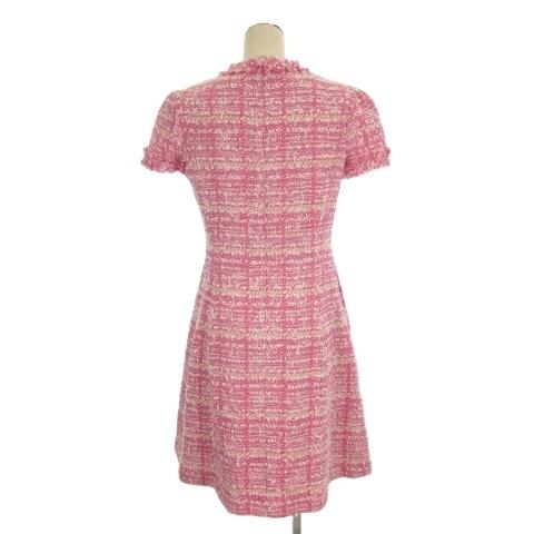 M'S GRACY ワンピース　ひざ丈 半袖 エムズグレイシー M'S GRACY ツイード ワンピース ひざ丈 半袖