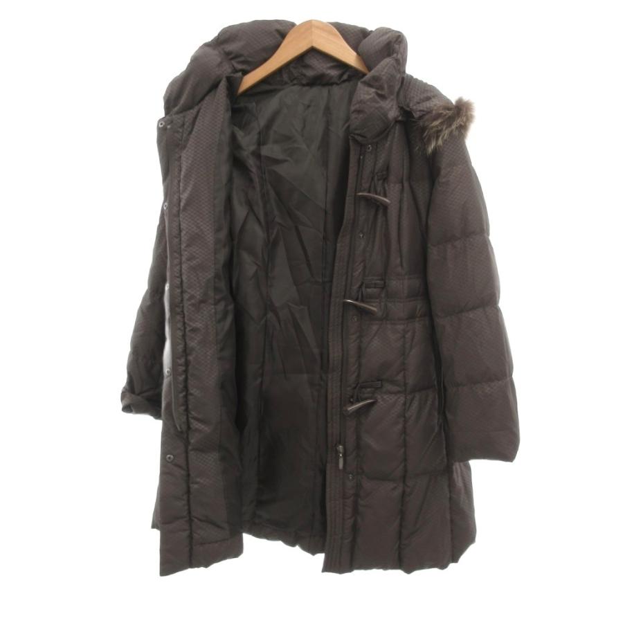 ノアジェ NOA-GE ダウンコート ロング リアルファー M 茶 ブラウン /JS