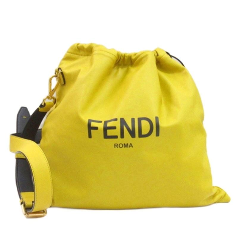 FENDI（フェンディ） スリムクラッチ 巾着 ショルダーバッグ ロゴ