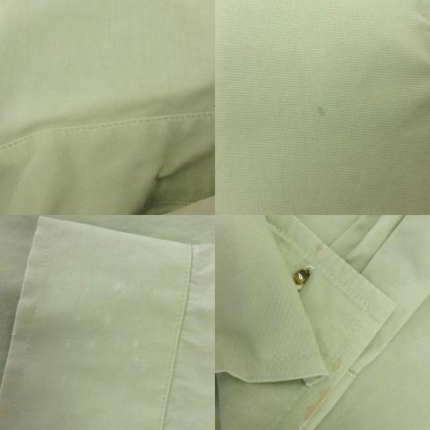 【中古】ヴィヴィアンウエストウッドマン オーブ刺繍 ドレス シャツ 長袖 オーブボタン イタリア製 ライトグリーン 2 Vivienne Westwood MAN ヴィヴィアンウエストウッドマン オーブ刺繍