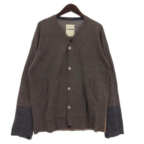 ヴォー VOO ニット カーディガン 長袖 Vネック ブラウン系 メンズ 