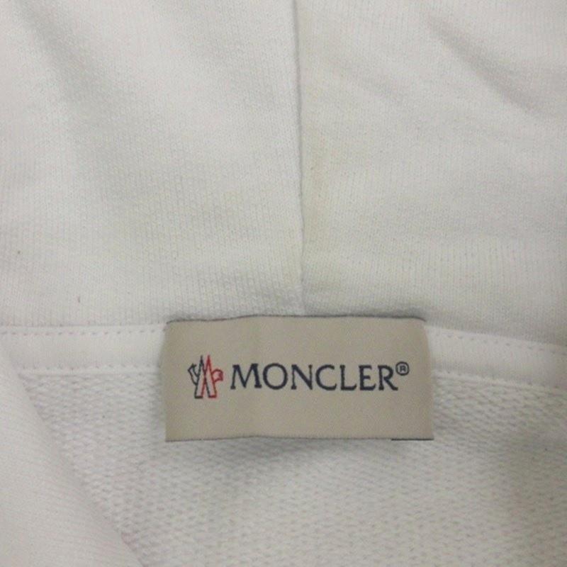 【美品】モンクレール　ダックプリント　ワッペン　スウェットパーカー　Ｌサイズ 美品 MONCLER モンクレール ダック模様 プリント ワッペン フーディ