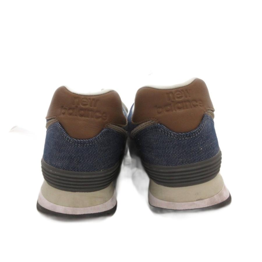 【中古】ニューバランス NEW BALANCE ML574AM2 スニーカー シューズ ローカット デニム 28 インディゴ ネイビー /FF New Balance（ニューバランス） NEW BALANCE ML574AM2 スニーカー