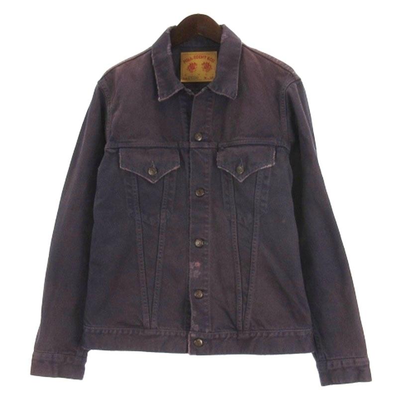 【中古】フルカウント Type 3 Twill Jacket Damaged ツイル デニム ジャケット ダメージ加工 2101DD パープル系 40 フルカウント FULLCOUNT Type 3 Twill Jacket Damaged ツイル デニム