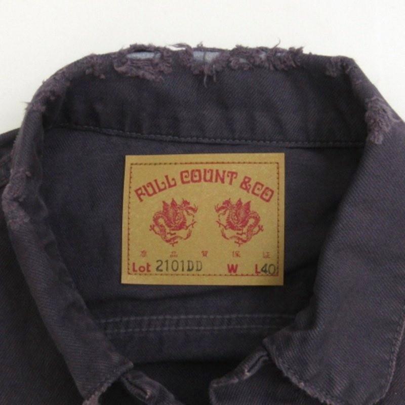 【中古】フルカウント Type 3 Twill Jacket Damaged ツイル デニム ジャケット ダメージ加工 2101DD パープル系 40 フルカウント FULLCOUNT Type 3 Twill Jacket Damaged ツイル デニム