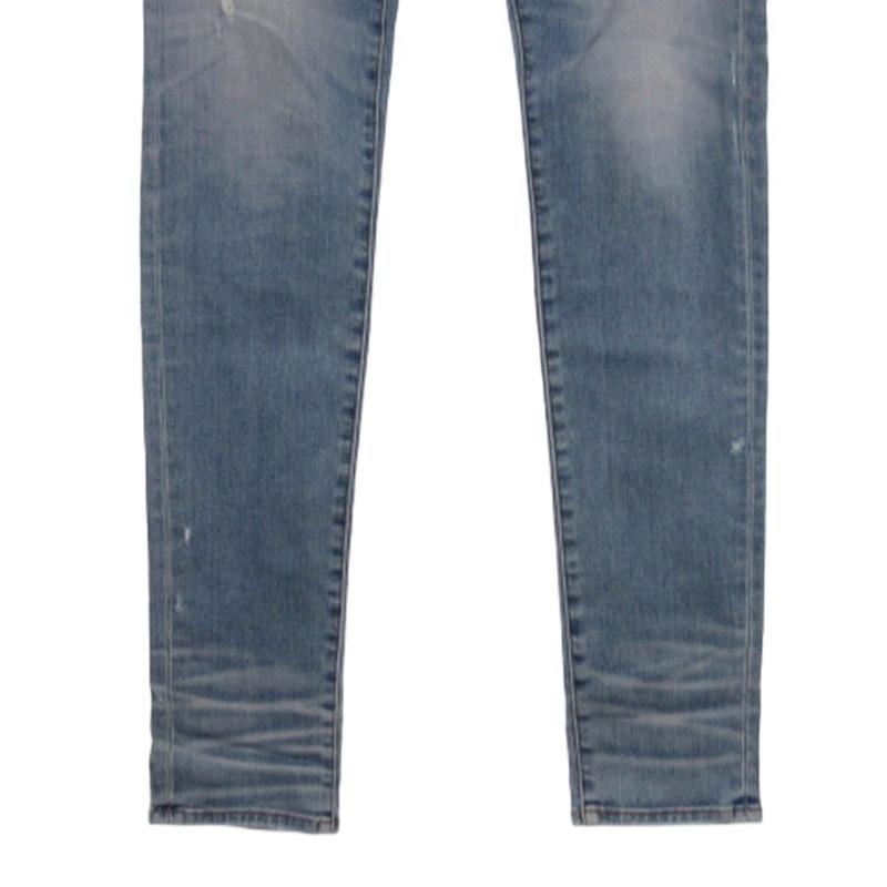 【新品】【定価22万】AMIRI MX-1 28 アミリ スキニー レザーパッチ AMIRI ダメージ&リペア加工 スキニージーンズ MX1 レザーパッチ AMIRI