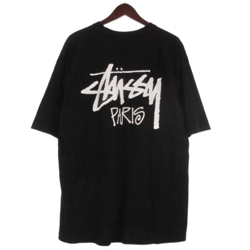 STUSSY（ステューシー） パリ限定 ロゴプリント Tシャツ 半袖 ブラック
