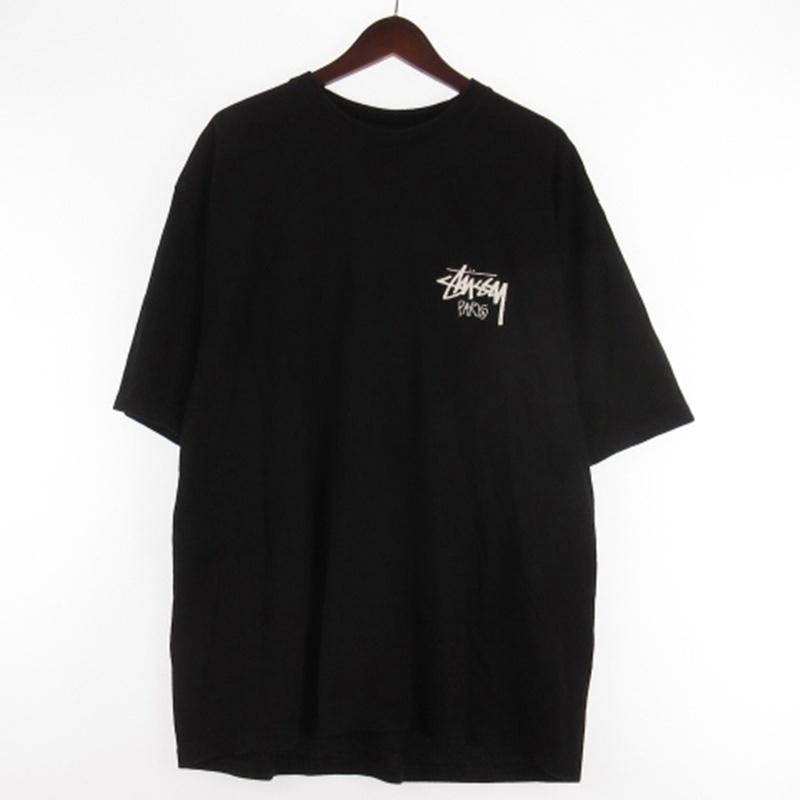 STUSSY（ステューシー） パリ限定 ロゴプリント Tシャツ 半袖 ブラック