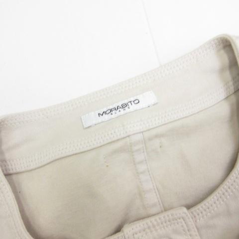 モラビト MORABITO ノーカラー 刺繍 ジャケット ストレッチ 38  