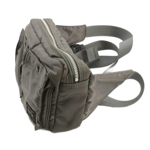美品】PORTER タンカー ウエスト・ボディバッグ シルバーグレー PORTER