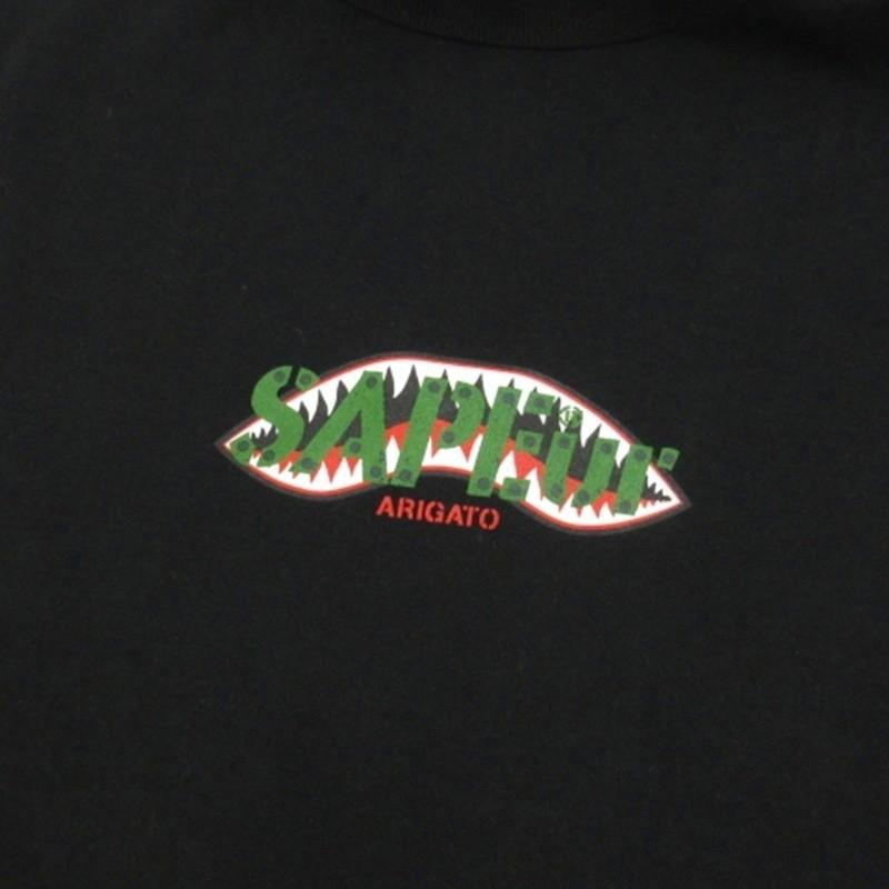 【中古】サプール SAPEur ロッドマン シャーク Tシャツ カットソー 半袖 プリント ブラック M メンズ サプール SAPEur ロッドマン シャーク Tシャツ カットソー 半袖