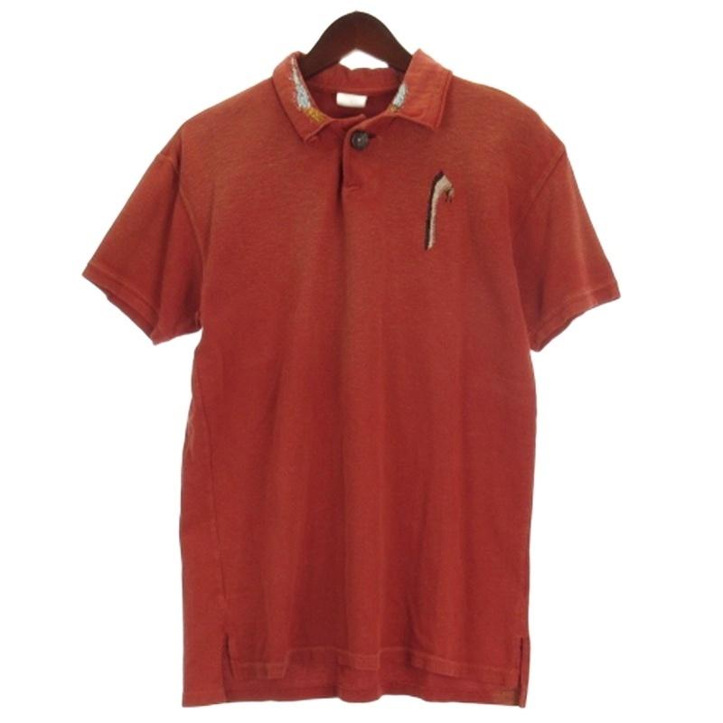 kapital 鹿の子　ポロシャツ　サイズ3 キャピタル kapital 鹿の子 ポロシャツ 半袖 インディアン 刺し子