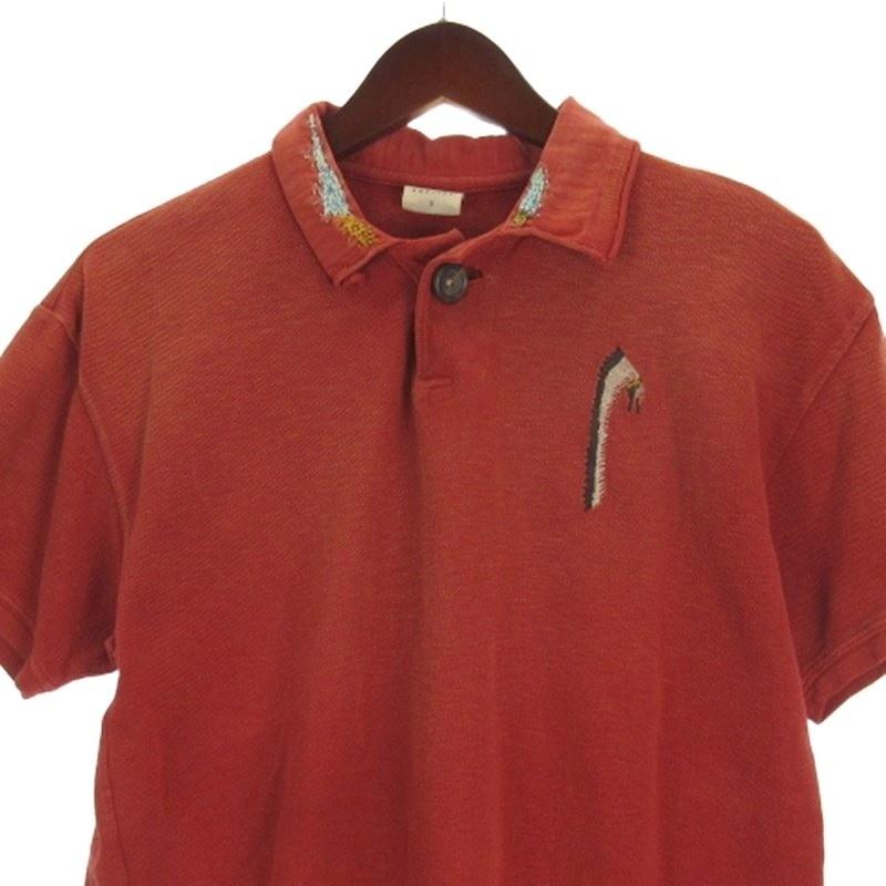 キャピタル kapital 鹿の子 ポロシャツ 半袖 インディアン 刺し子