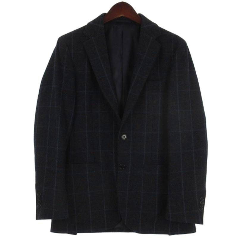 UNITED ARROWS ウールテーラードジャケット チェック ネイビー 48 ユナイテッドアローズ A DAY IN THE LIFE UNITED ARROWS テーラード