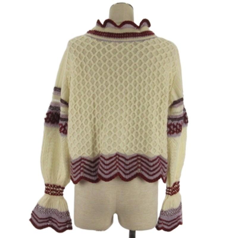 マメクロゴウチ Mame Kurogouchi Lace Knitting Cardigan モヘヤ