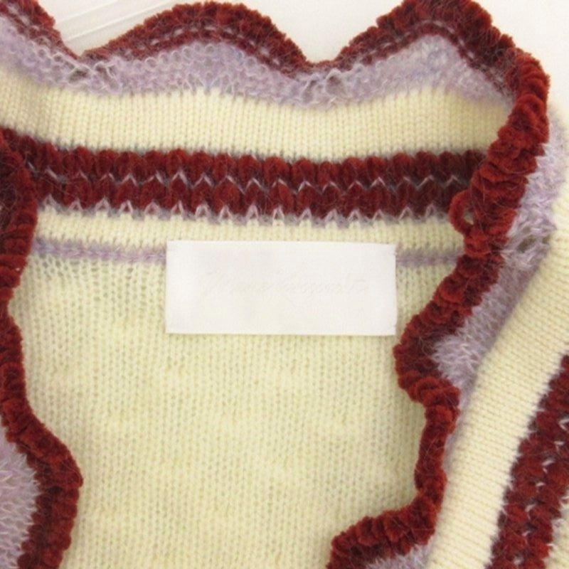 マメクロゴウチ Mame Kurogouchi Lace Knitting Cardigan モヘヤ