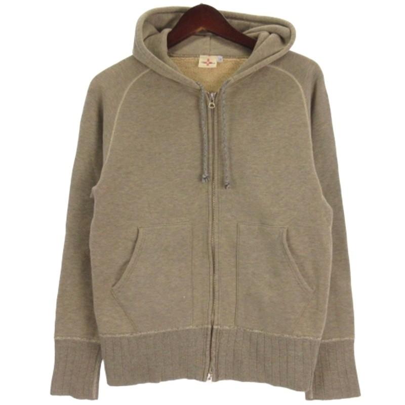 トゥームーン Two Moon スウェット ジップ パーカー グレー 38 40