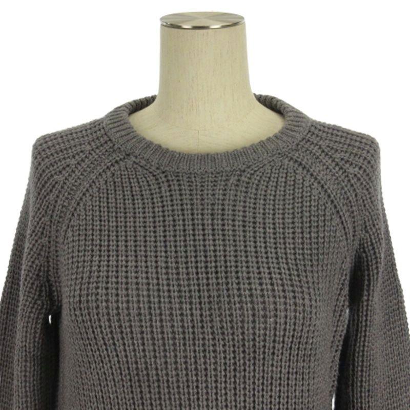 美品♡クリーニング済 フォンデル VONDEL 畦ニット ウール100% 羊毛 フォンデル VONDEL 畦ニット セーター ウール グレー S □GY43