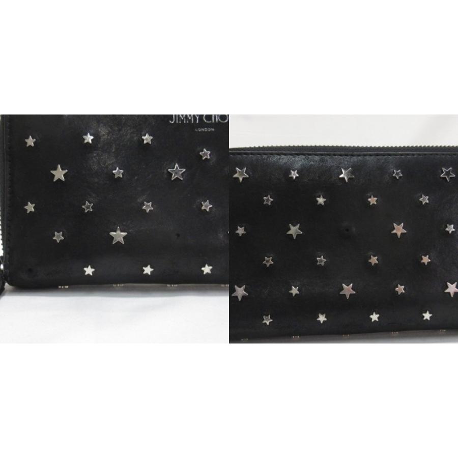 ジミーチュウ JIMMY CHOO スタッズ 長財布 ラウンドファスナー
