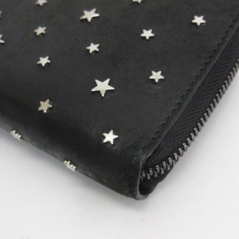 ジミーチュウ JIMMY CHOO スタッズ 長財布 ラウンドファスナー