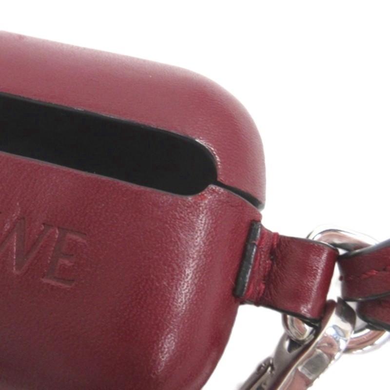 【中古】ロエベ LOEWE アナグラム AirPods Pro用 エアポッズプロ用 ケース レザー ボルドー その他 LOEWE（ロエベ） アナグラム AirPods Pro用 エアポッズプロ用 ケース