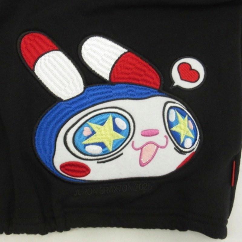 【中古】未使用品 ウィンダンシー × Jeron Braxton タグ付き JERON HOODIE スウェット パーカー パッチ ブラック XL 未使用品 ウィンダンシー WIND AND SEA × Jeron Braxton タグ付き