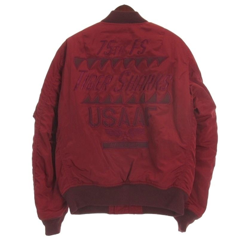 【希少モデル】アヴィレックス　MA-1 フライトジャケット　タイガーシャーク　赤 AVIREX（アヴィレックス） タイガーシャーク MA-1 フライトジャケット