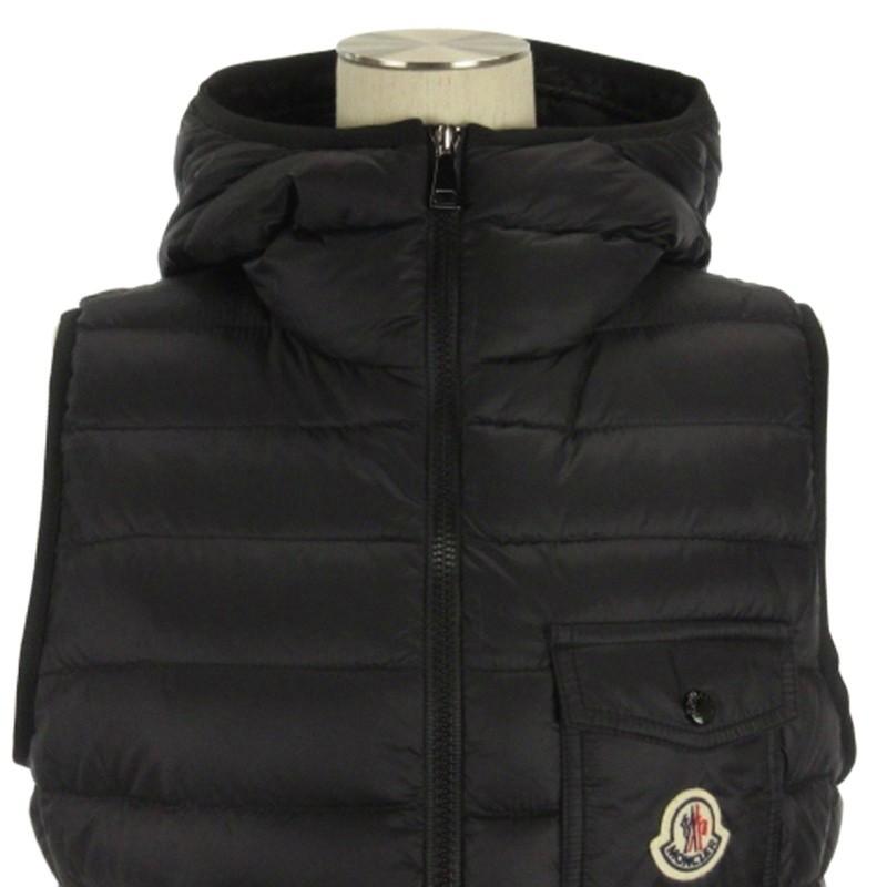 美品　モンクレール　Glygos Gilet 黒 ダウンベスト ジレ　0 MONCLER（モンクレール） ダウンベスト GLYGOS ジレ ブラック
