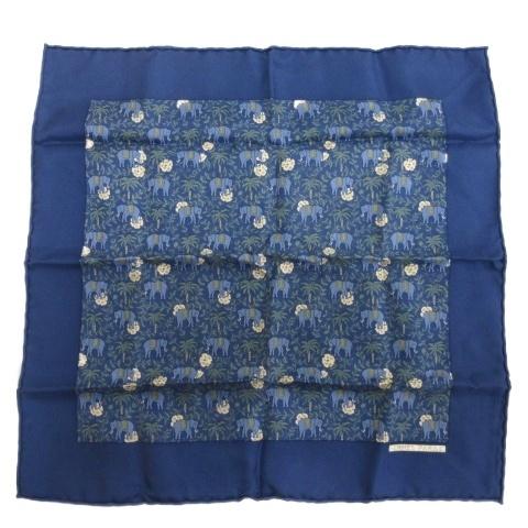 HERMES（エルメス） カレ 40 スカーフ シルク フランス製 ブルー