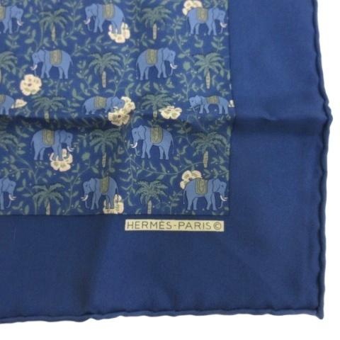 HERMES（エルメス） カレ 40 スカーフ シルク フランス製 ブルー