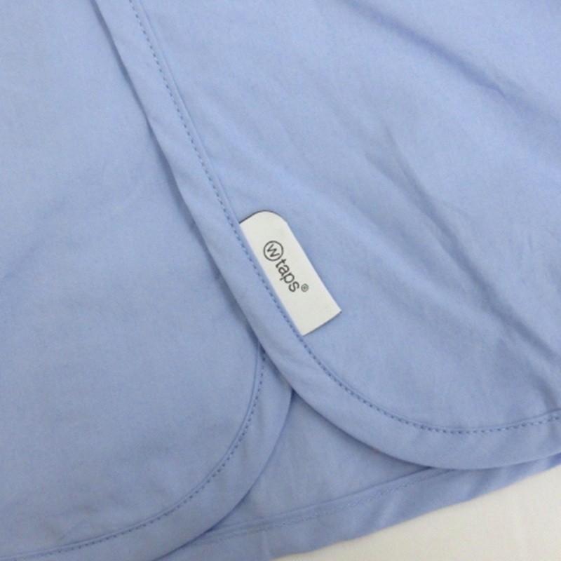 ダブルタップス WTAPS 25AW Cotton Broadcloth ノーカラーシャツ 長袖