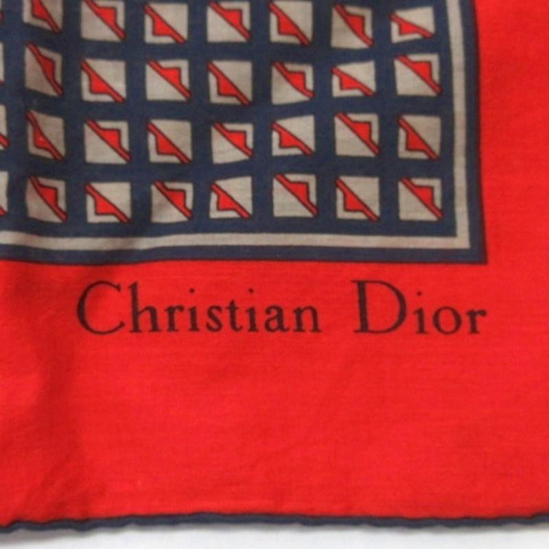 Christian Dior（クリスチャン・ディオール） 大判 スカーフ レッド