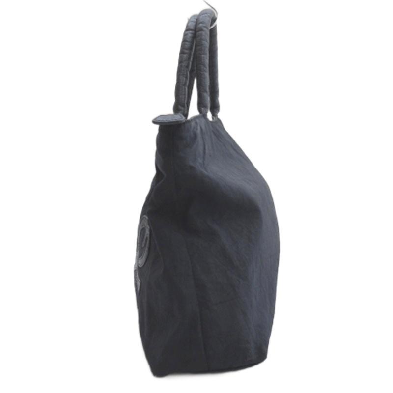 イビサ IBIZA ナイロン ハンドバッグ パッチ ブラック □FF レディース