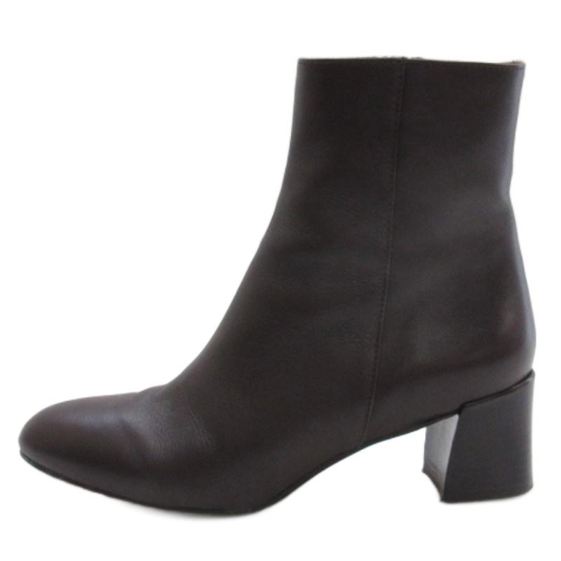 美品　FABIO RUSCONI サイドジップ　レザーショートブーツ　38 ファビオルスコーニ FABIO RUSCONI サイドジップ ショートブーツ