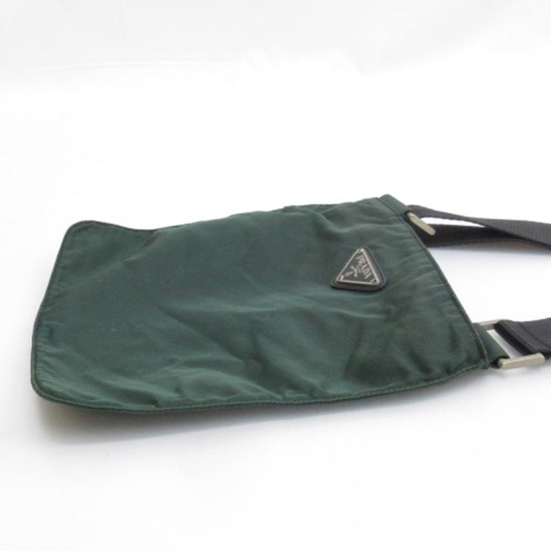 PRADA（プラダ） 三角プレート ナイロン ショルダー バッグ グリーン