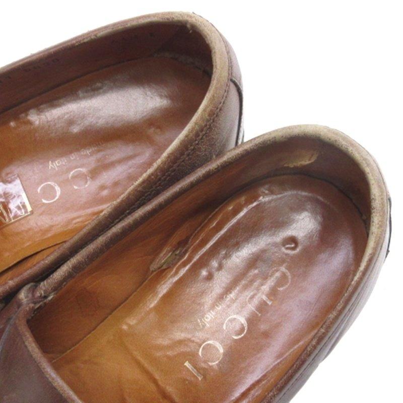 GUCCI（グッチ） ビットローファー レザー ブラウン 41.5E メンズ