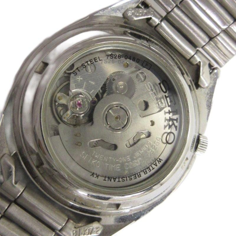 セイコー SEIKO セイコー5 ファイブ 腕時計 裏スケ 自動巻き 7S26-0480
