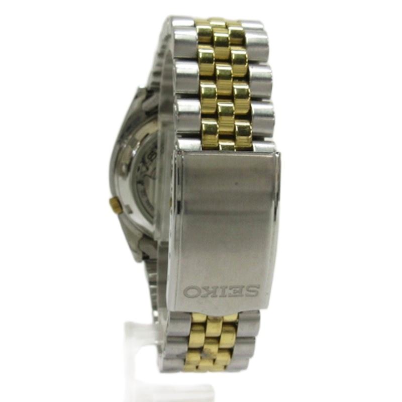 【稼働品】SEIKO 5 裏スケ　自動巻き 腕時計 コンビ 7S26-0500 セイコー SEIKO セイコー5 ファイブ コンビ 腕時計 自動巻き 裏