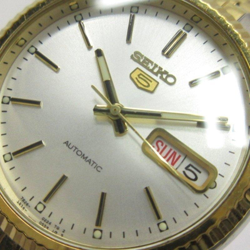 セイコー SEIKO セイコー5 ファイブ コンビ 腕時計 自動巻き 裏