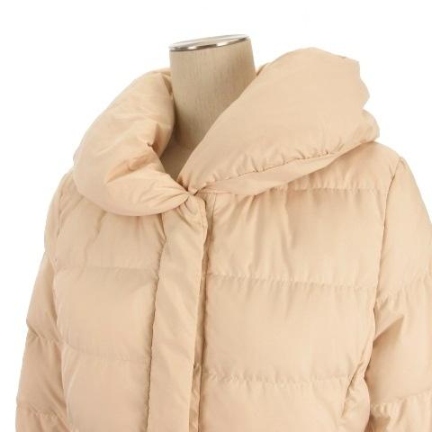 フェルゥ Feroux ダウンコート ロング ビジュー 2 ベージュ □FF