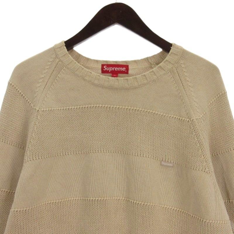Supreme スモールボックス ストライプ セーター ベージュ ニット ロゴ Supreme（シュプリーム） SUPREME 23SS Small Box Stripe Sweater