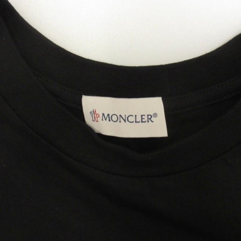 【中古】モンクレール MONCLER Tシャツ カットソー 半袖 ロゴ パッチ G20918C00055 ブラック L メンズ MONCLER（モンクレール） MONCLER Tシャツ カットソー 半袖 ロゴ