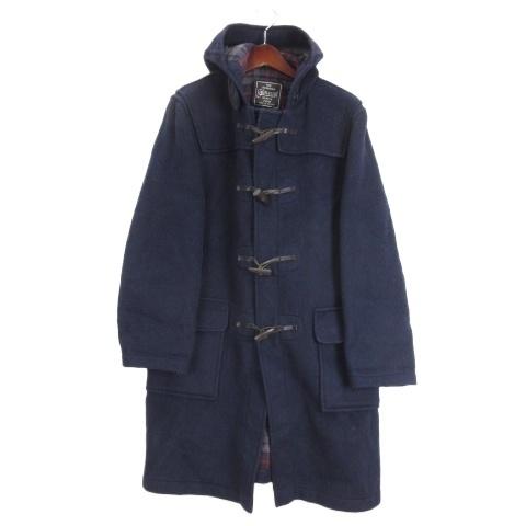 Gloverall ネイビー ダッフルコート UK38 グローバーオール Gloverall ダッフルコート ロング 英国製 38