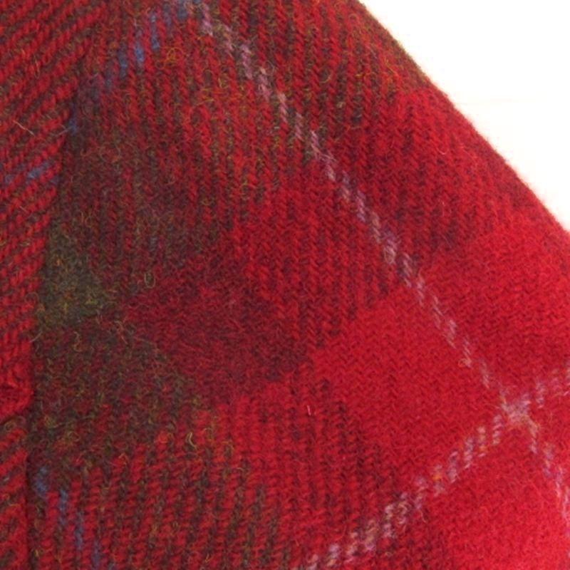 キース KEITH ハリスツイード チェック ショート コート レッド 48