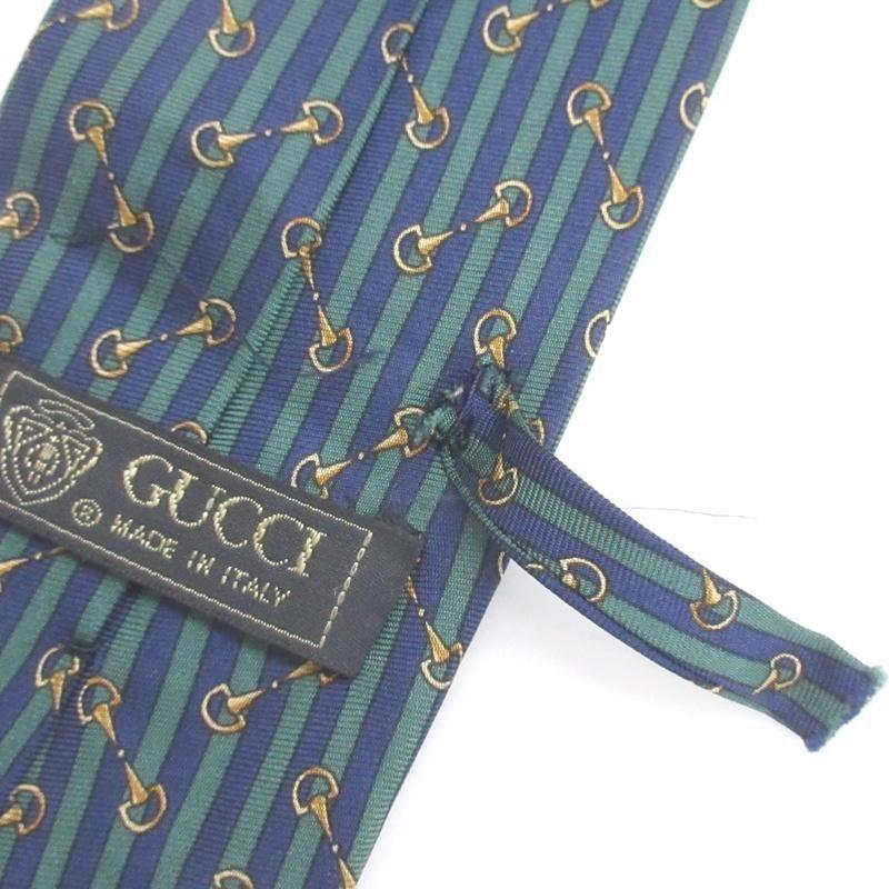 GUCCI（グッチ） 総柄 レギュラー ネクタイ シルク グリーン □FF