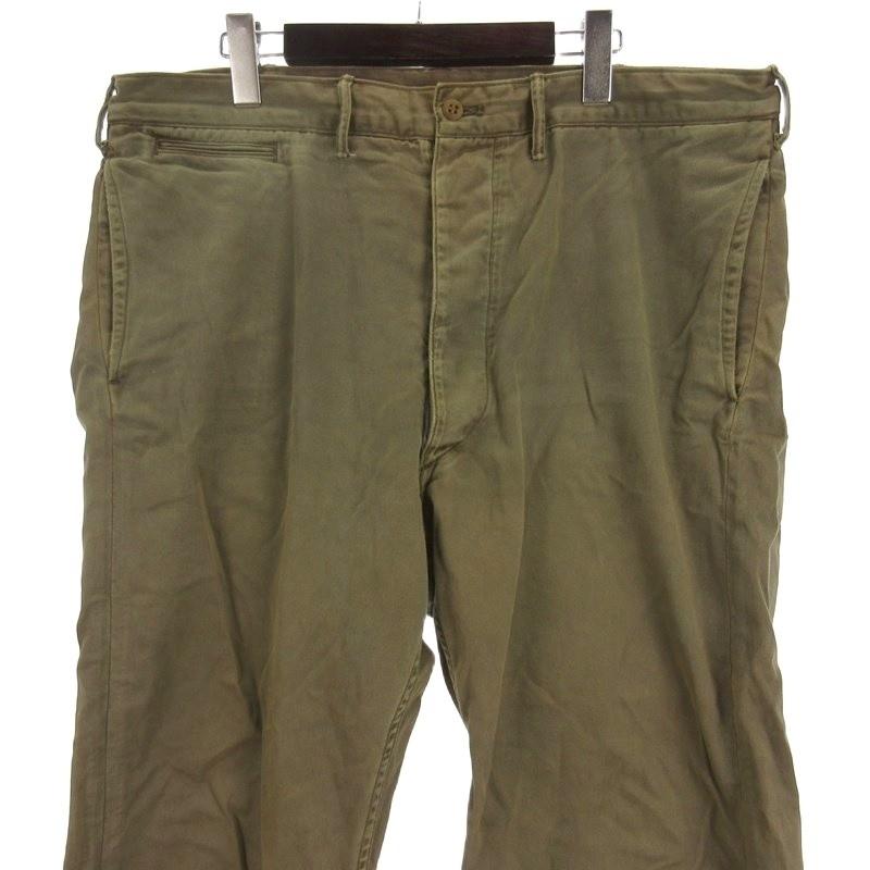ダブルアールエル RRL チノ パンツ コットン カーキ系 36 32 メンズ