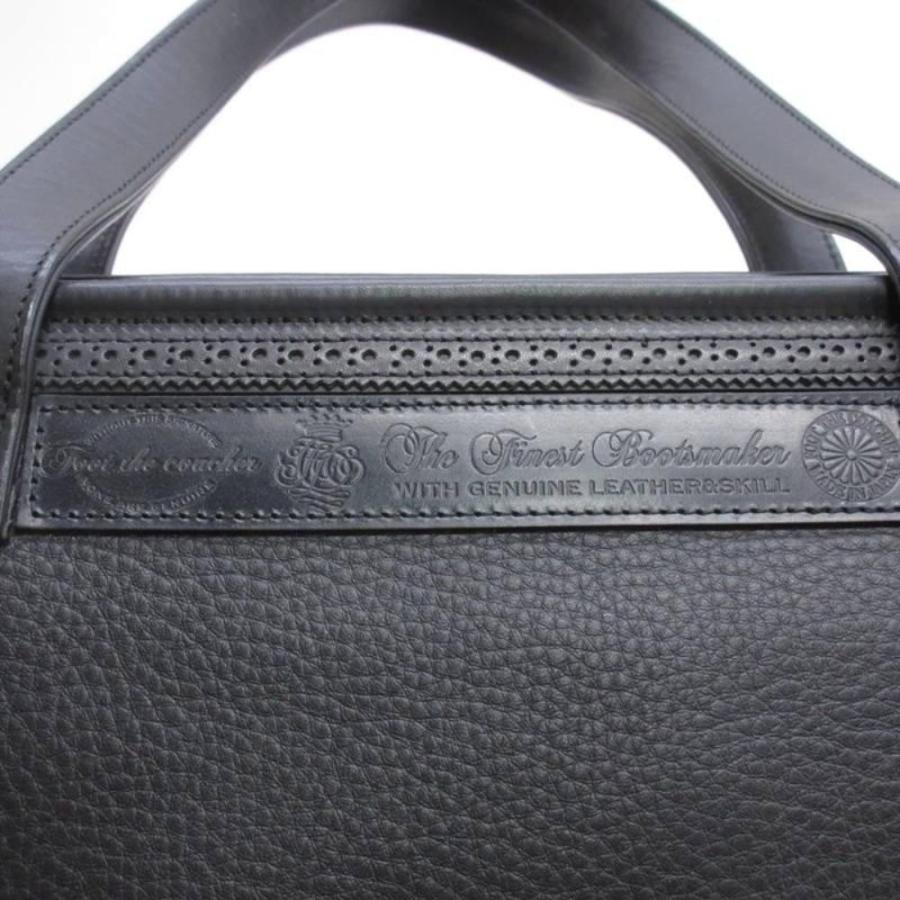 フットザコーチャー foot the coacher ブローグ トートバッグ レザー ブラック メンズ foot the coacher | フットザコーチャー