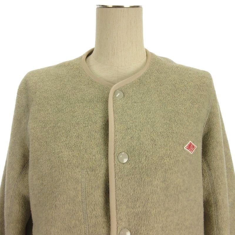 ダントン DANTON フリース カラーレス ジャケット JD-8911 グレージュ