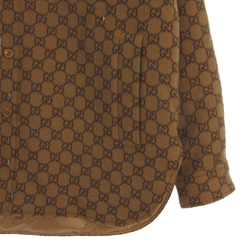 GUCCI（グッチ） GUCCI GG柄 パデッド オーバー シャツ 長袖 中綿 総柄